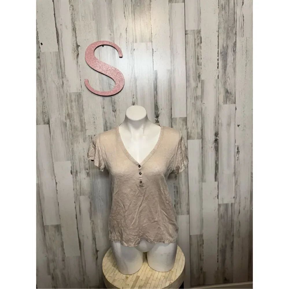 H&M tan blouse size small